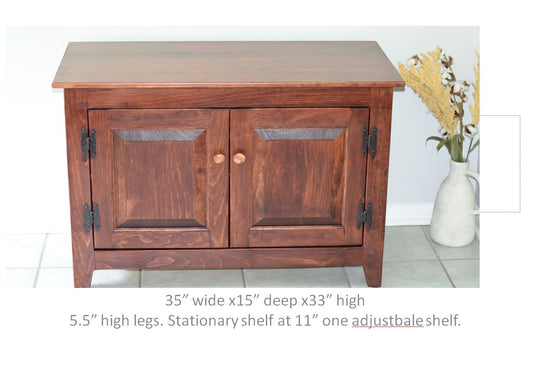 CUSTOM ORDER LISTING 2 door hall cabinet Primitive Amish Hall Cabinet