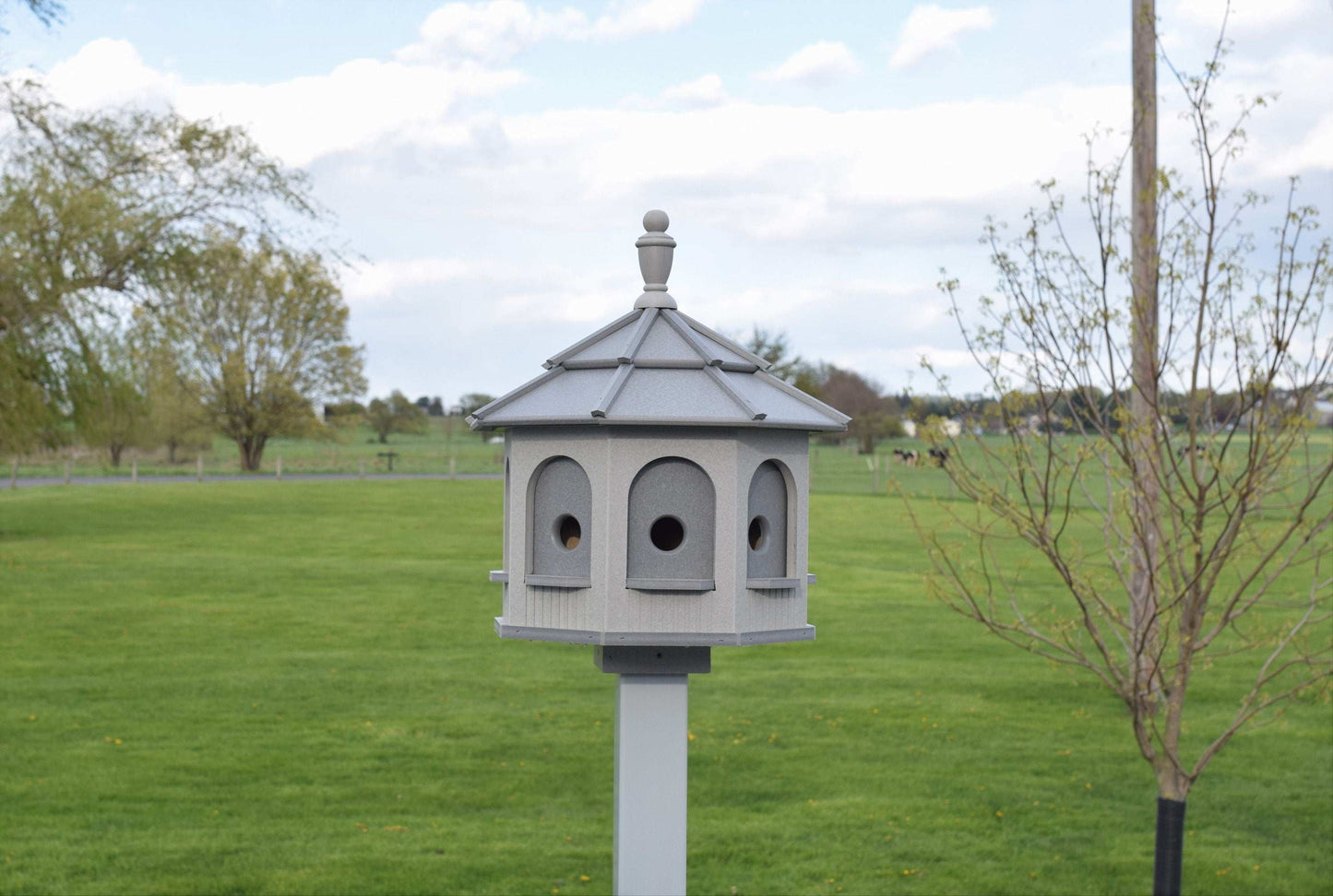 all gray poly birdhouse