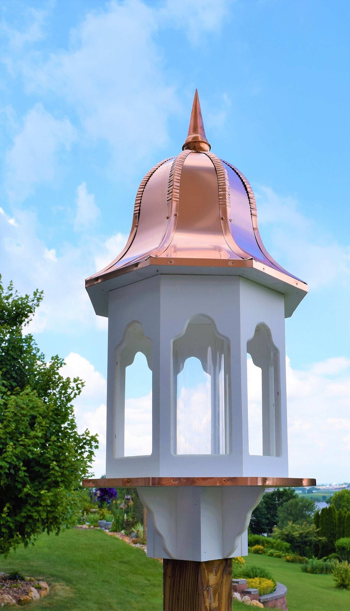 amish castle bird feeder large