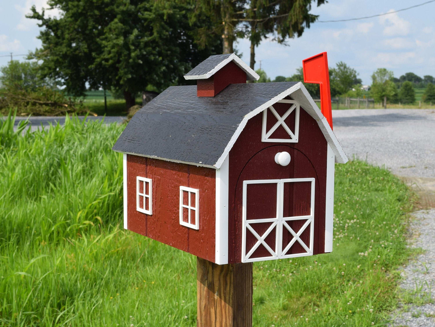 red barn mailbox