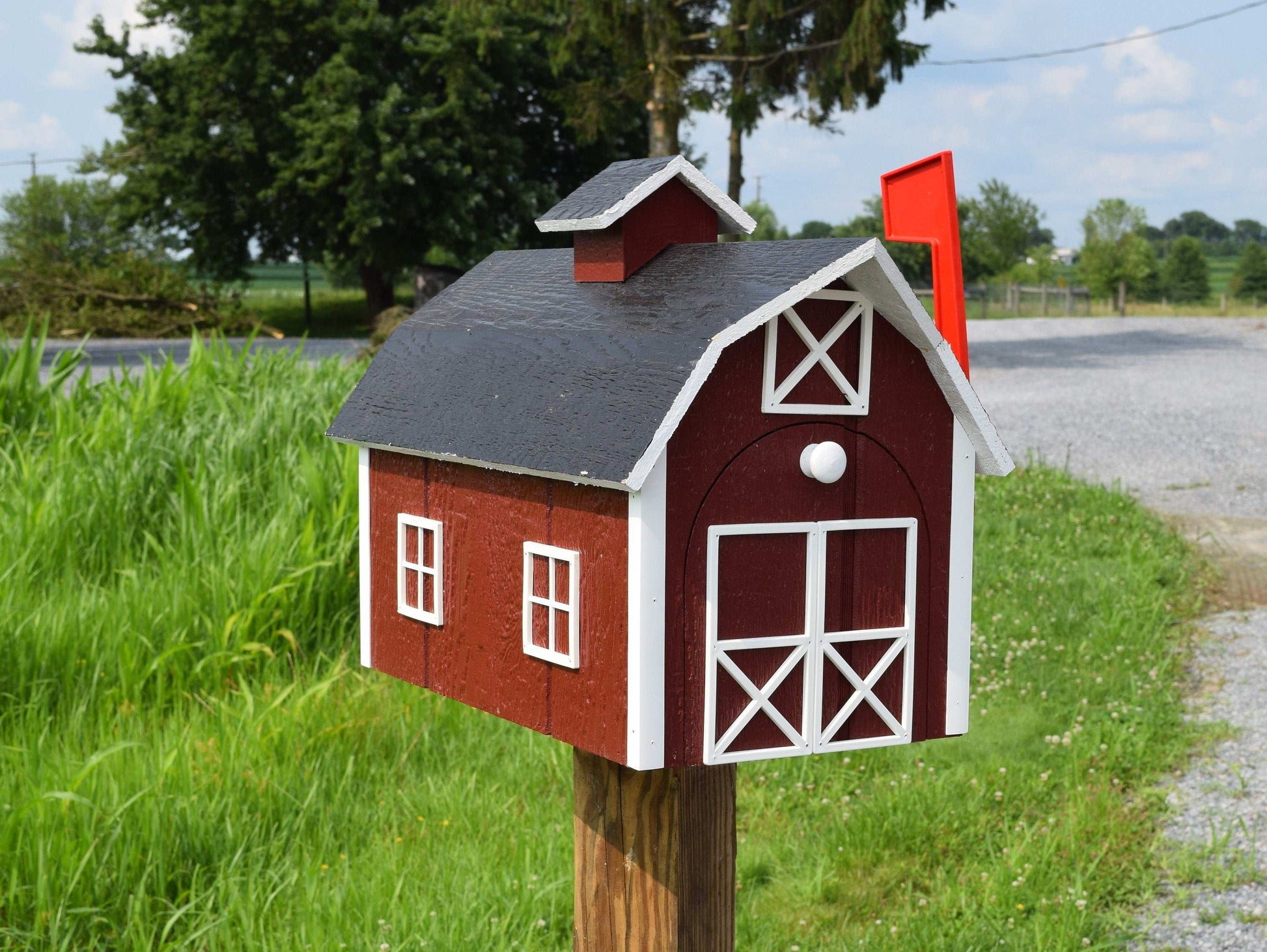 red barn mailbox