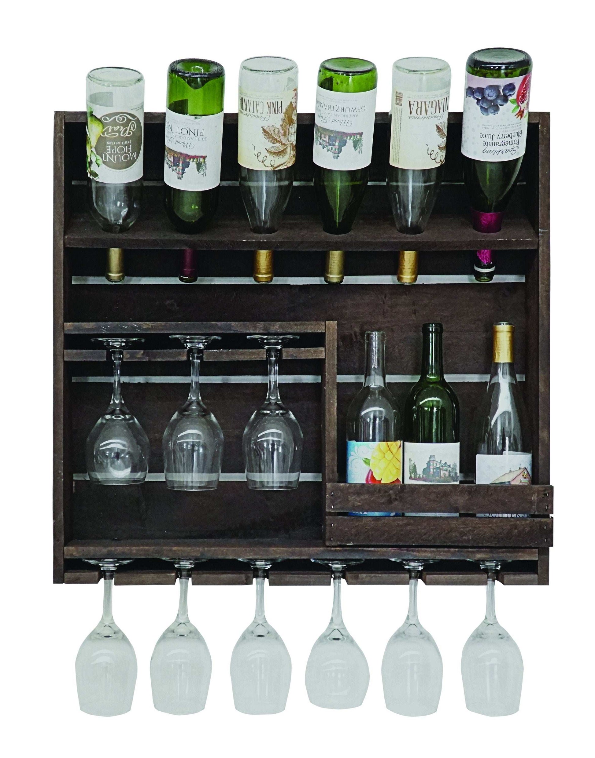 amish wine rack display