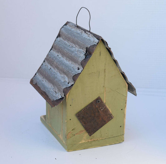 back view green wren birdhouse