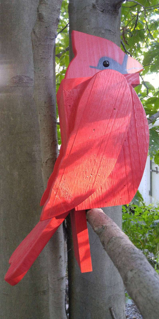 cardinal style amish birdhouse