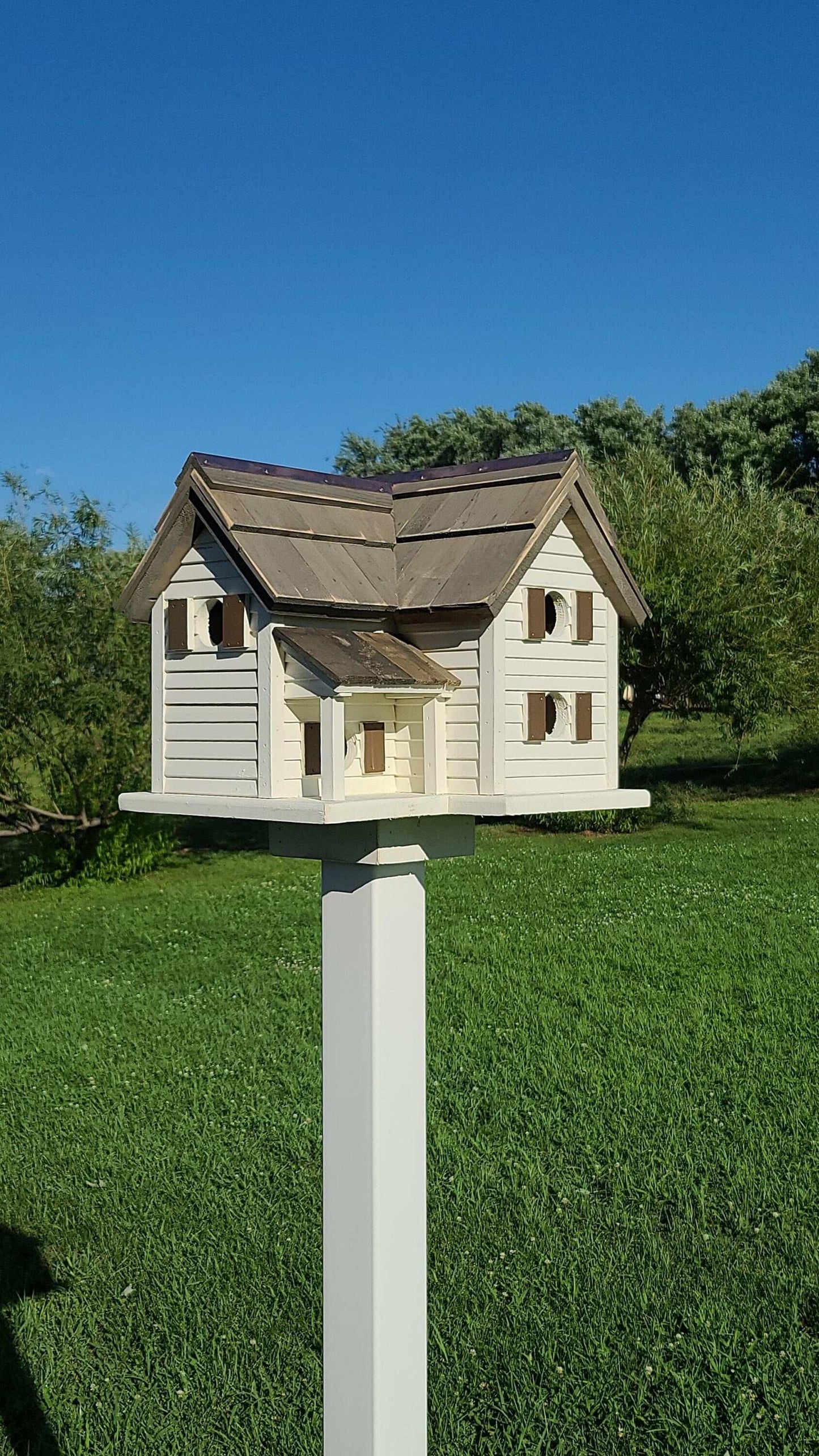 cottage reclaimed birdhouse copper