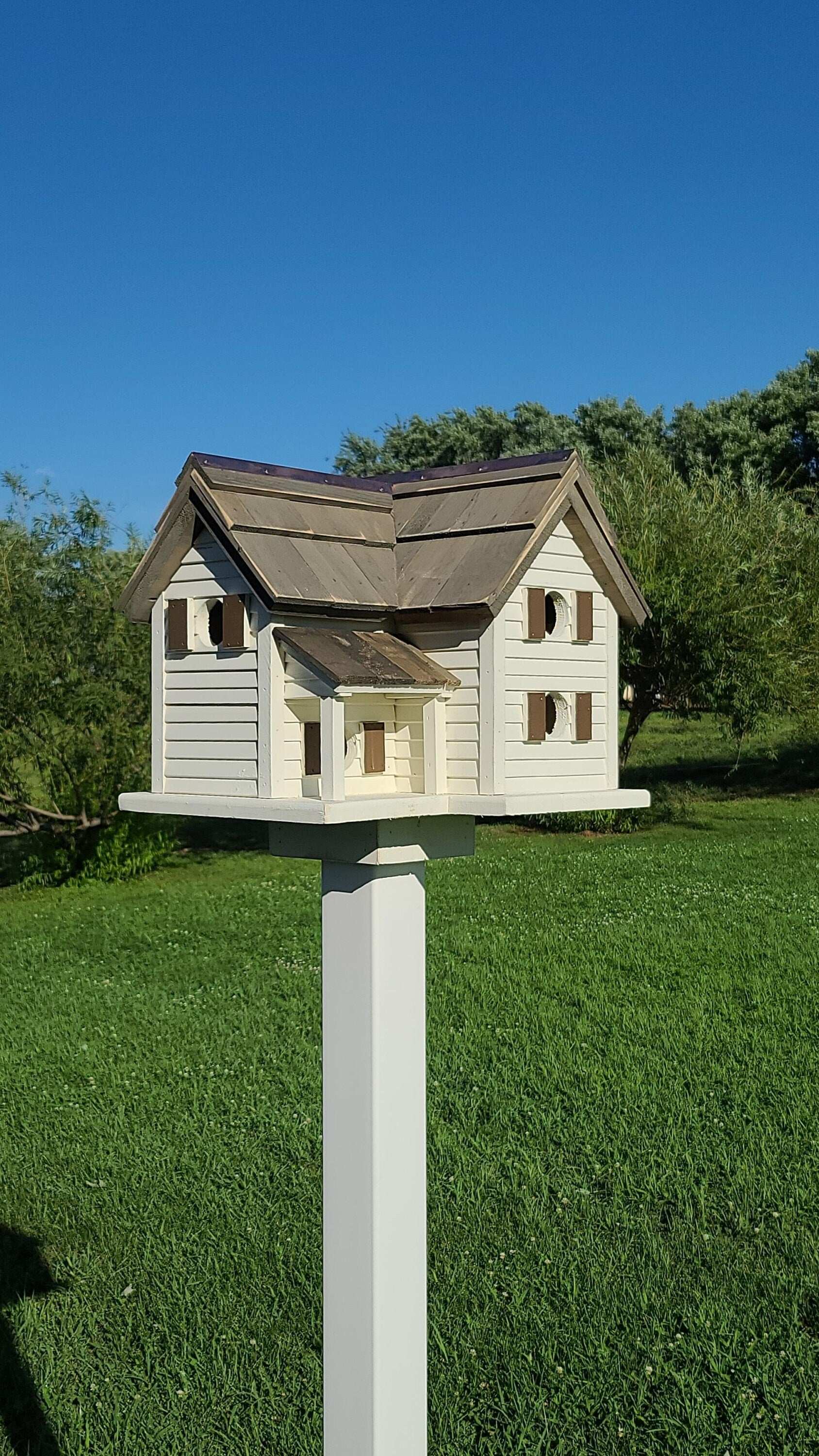 cottage reclaimed birdhouse copper