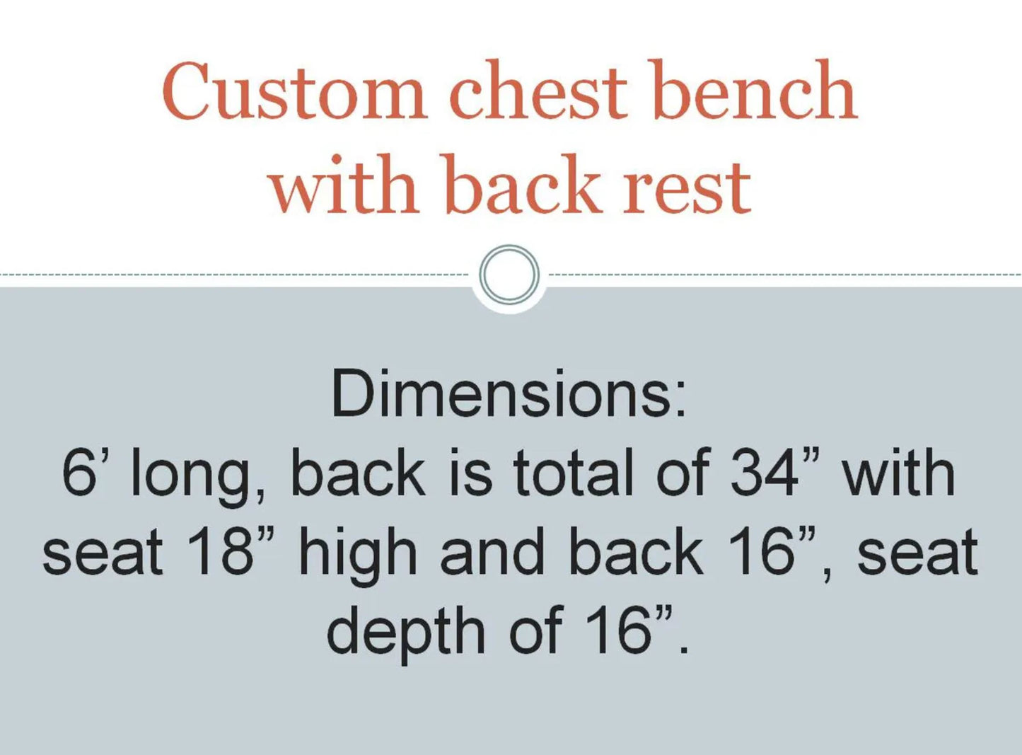 CUSTOM cabinet order listing. chest BOX with bench back rest and a extra large double trash bin cabinet