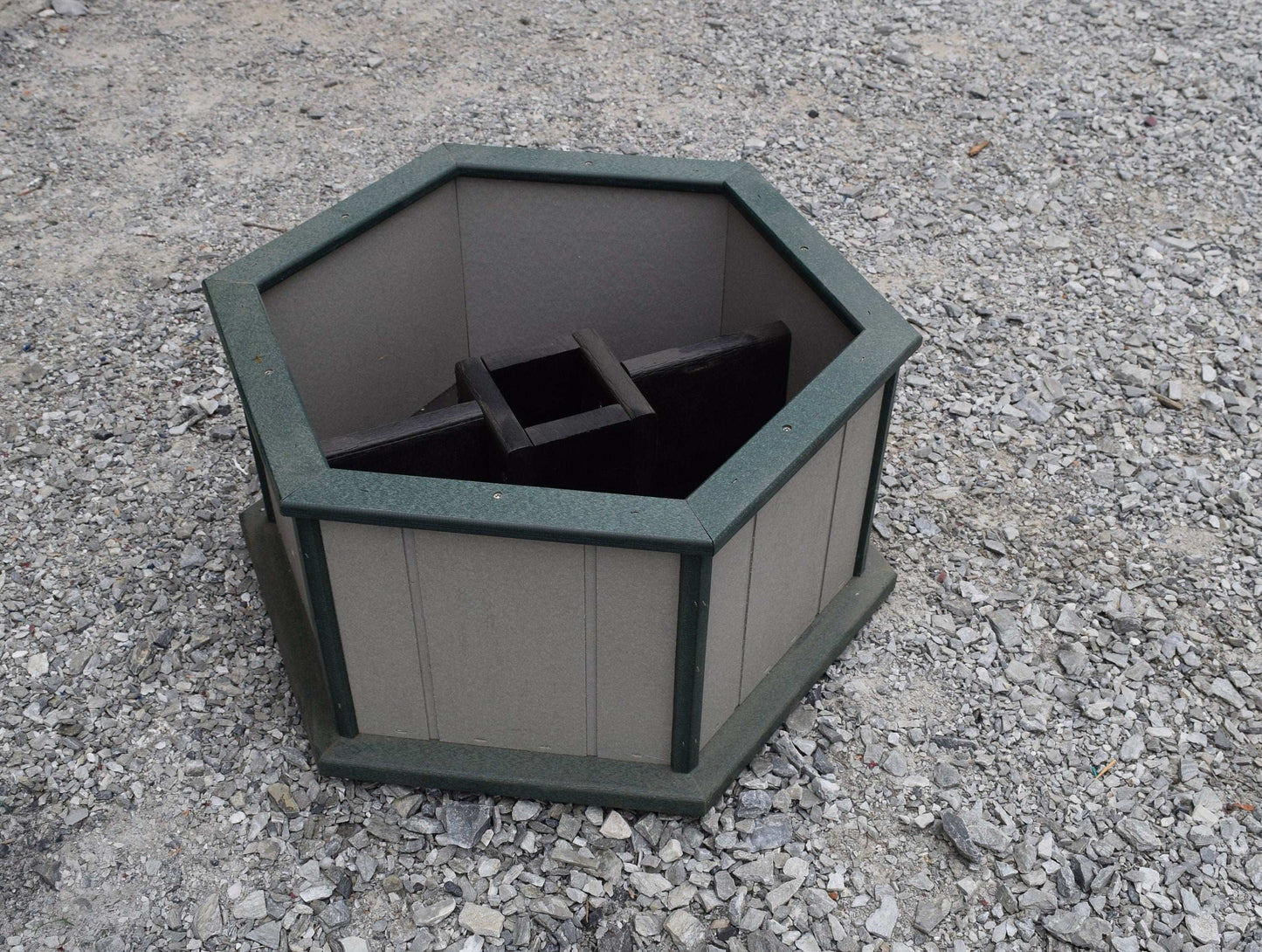 gray and green planter box