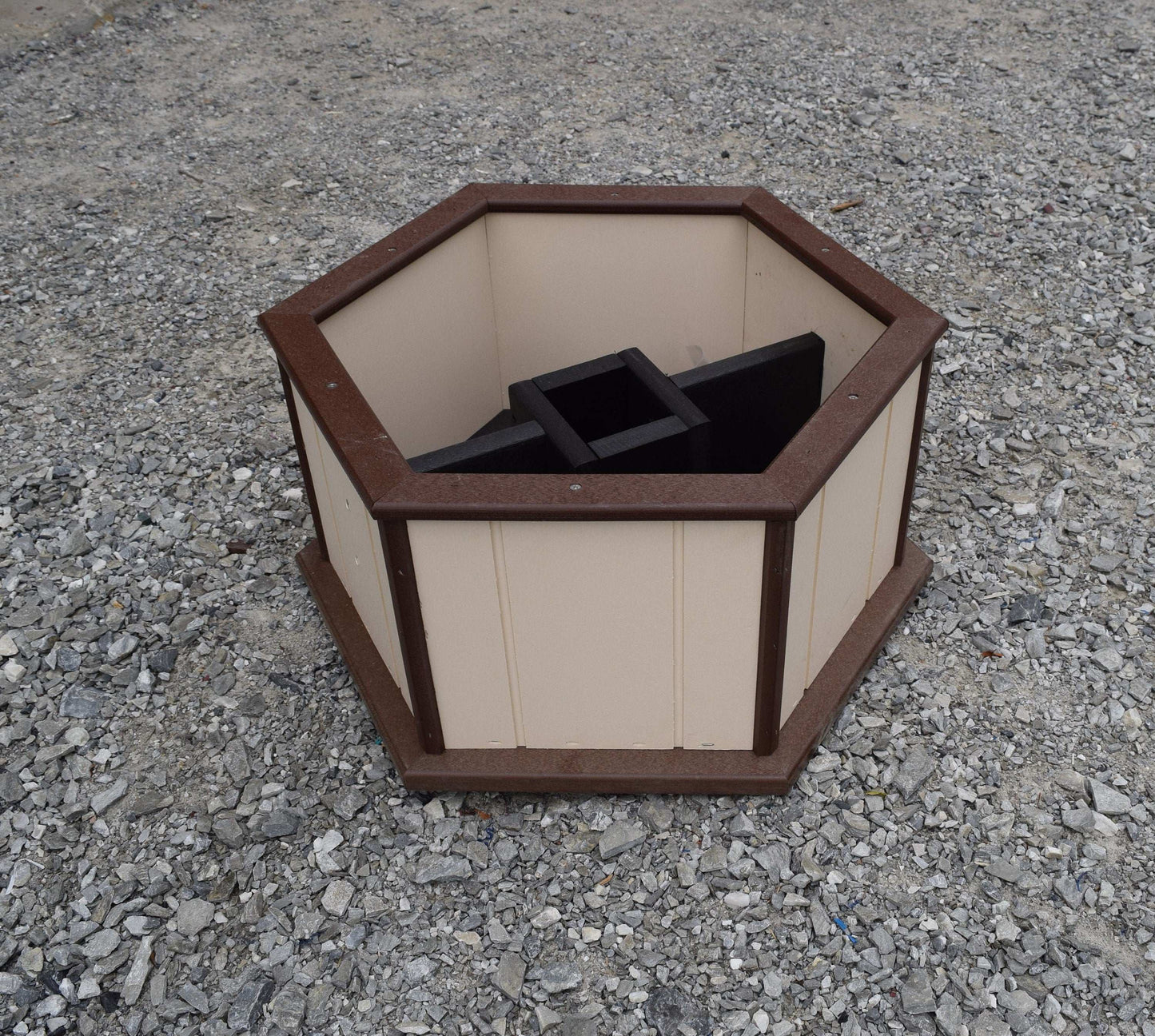 ivory and brown planter box