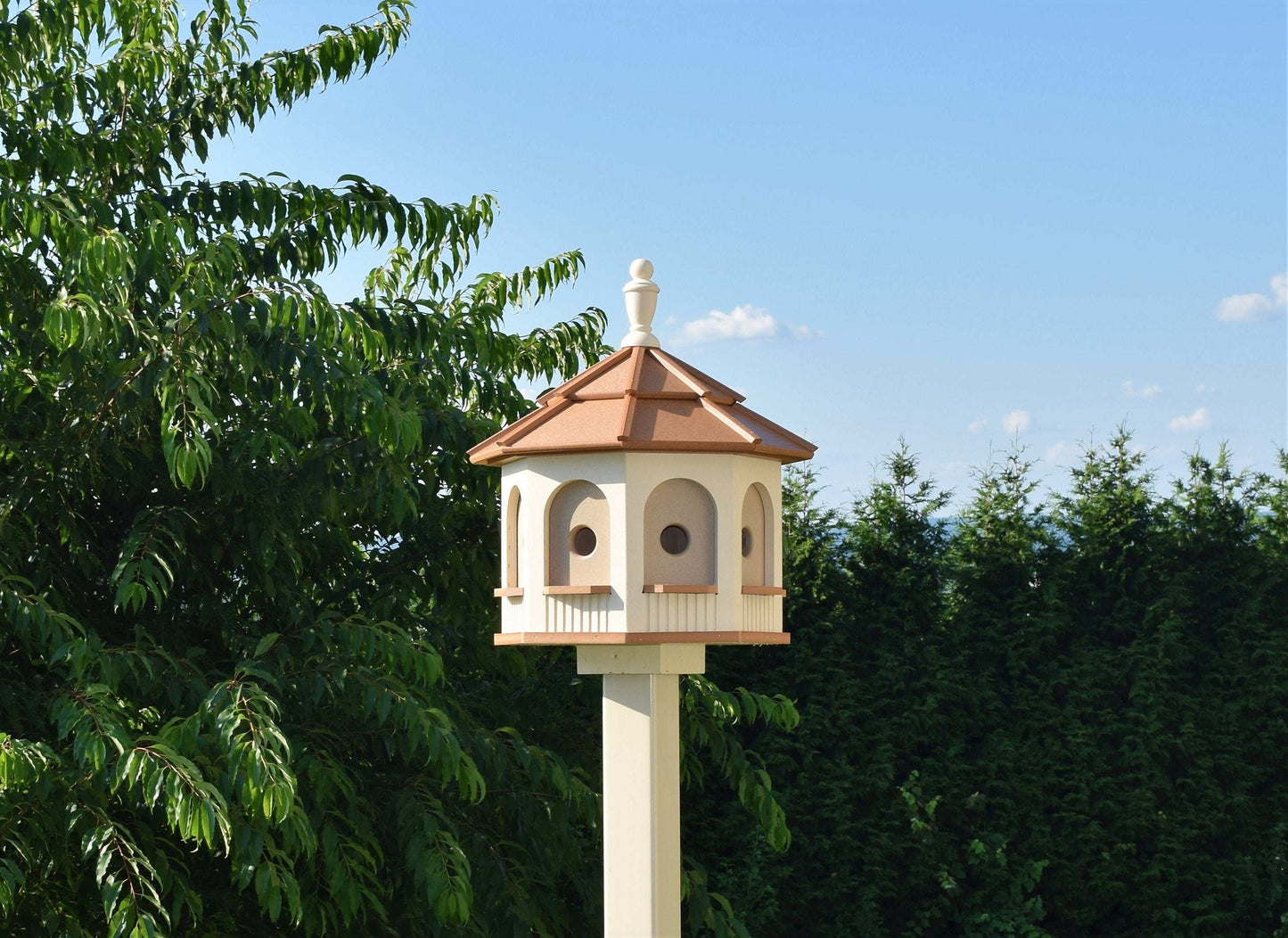 ivory and cedar poly birdhouse