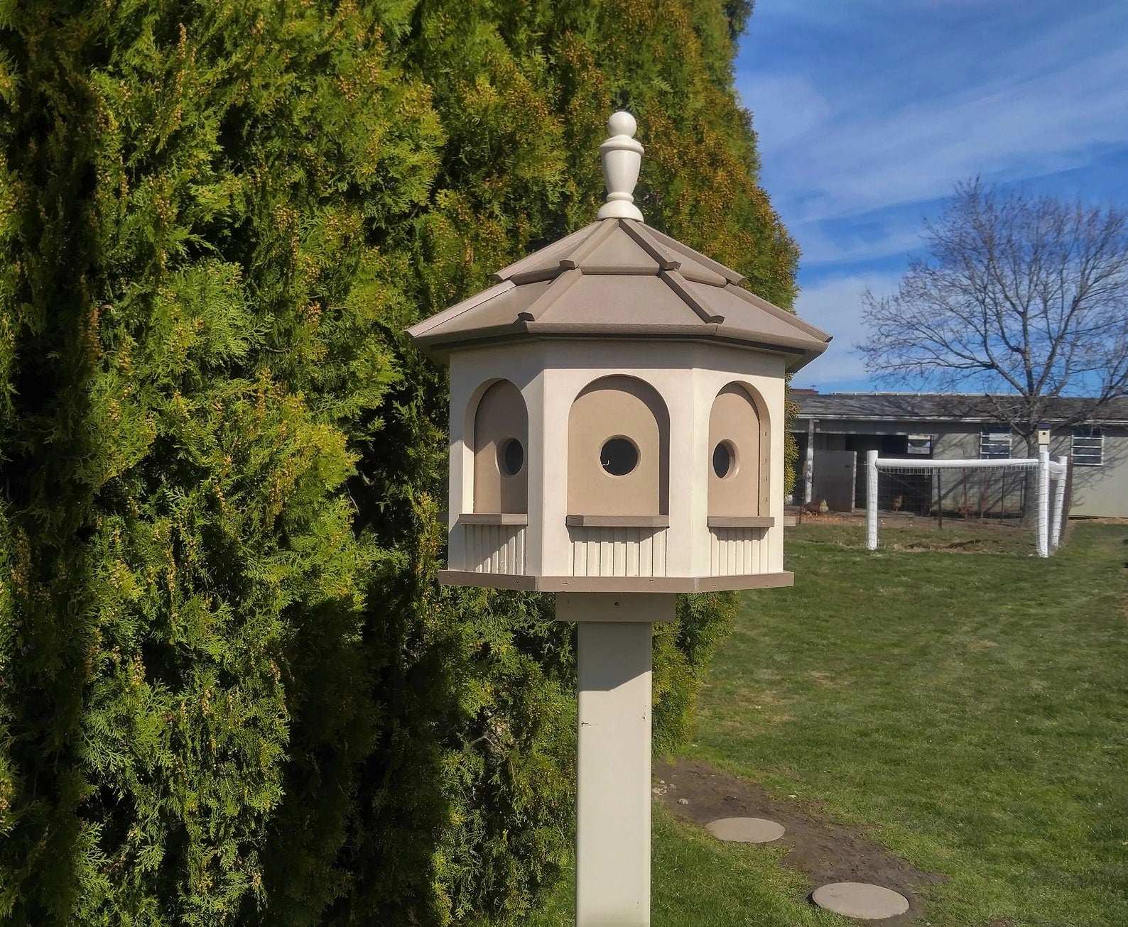 ivory and clay poly birdhouse