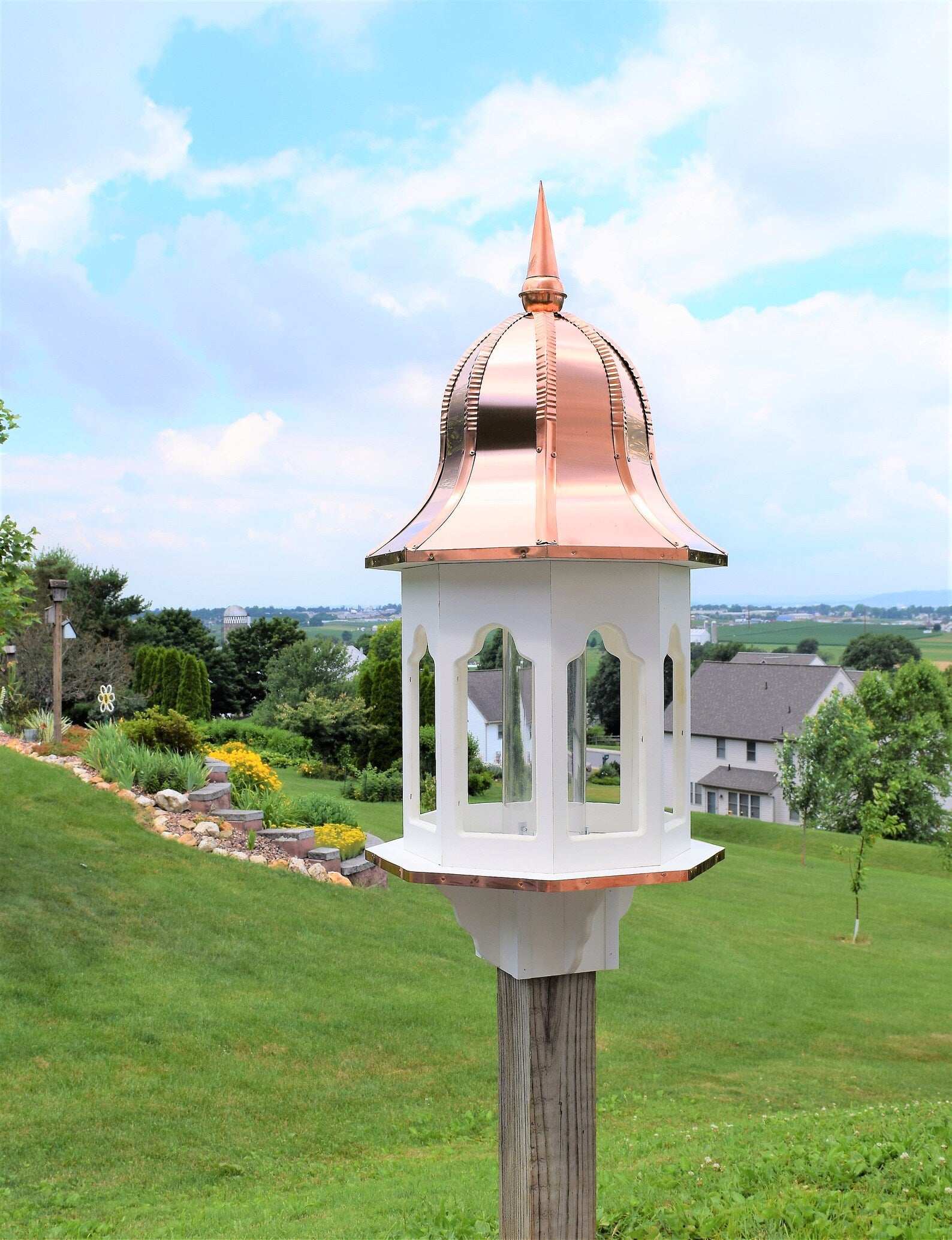 large amish castle bird feeder