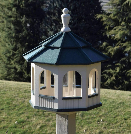 Large Amish Poly Octagon Gazebo Bird Feeder