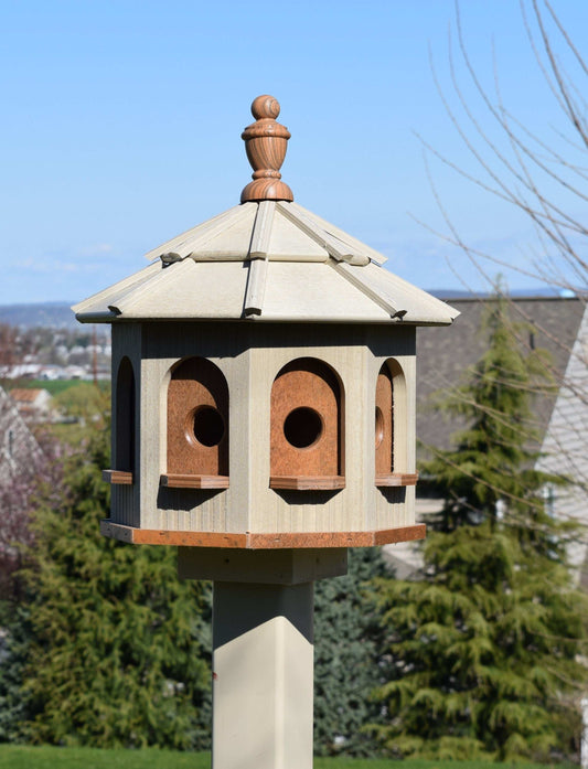 mahogany and birch small poly gazebo birdhouse
