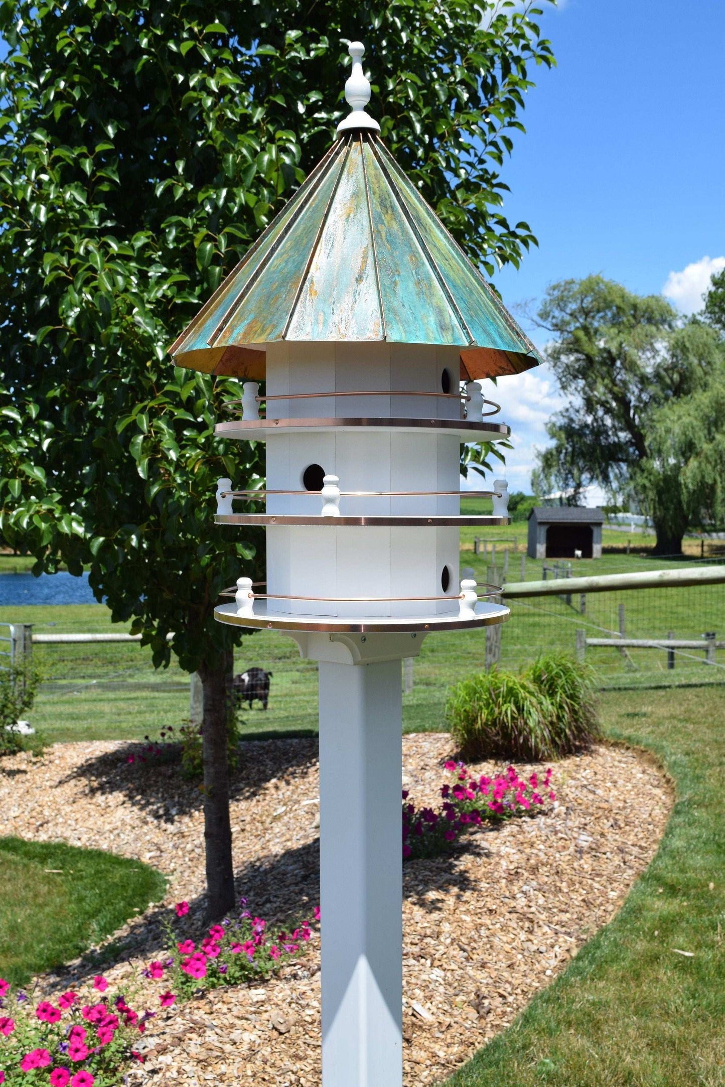 Amish patina roof martin birdhouse