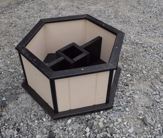 planter box ivory and black