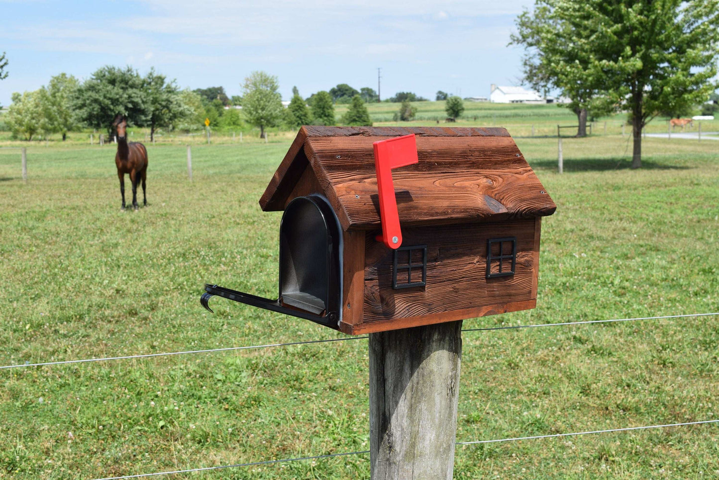 reclaimed mushroom wood mailbox