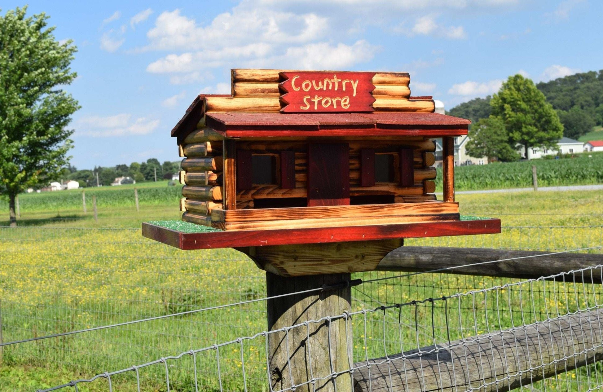 red country store reclaimed bird feeder