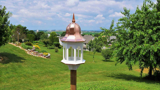 small amish castle bird feeder