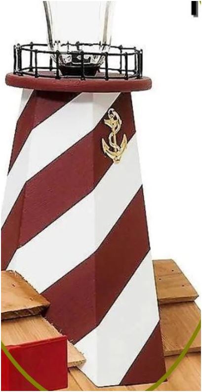 custom order replacement lighthouse cone and solar light.