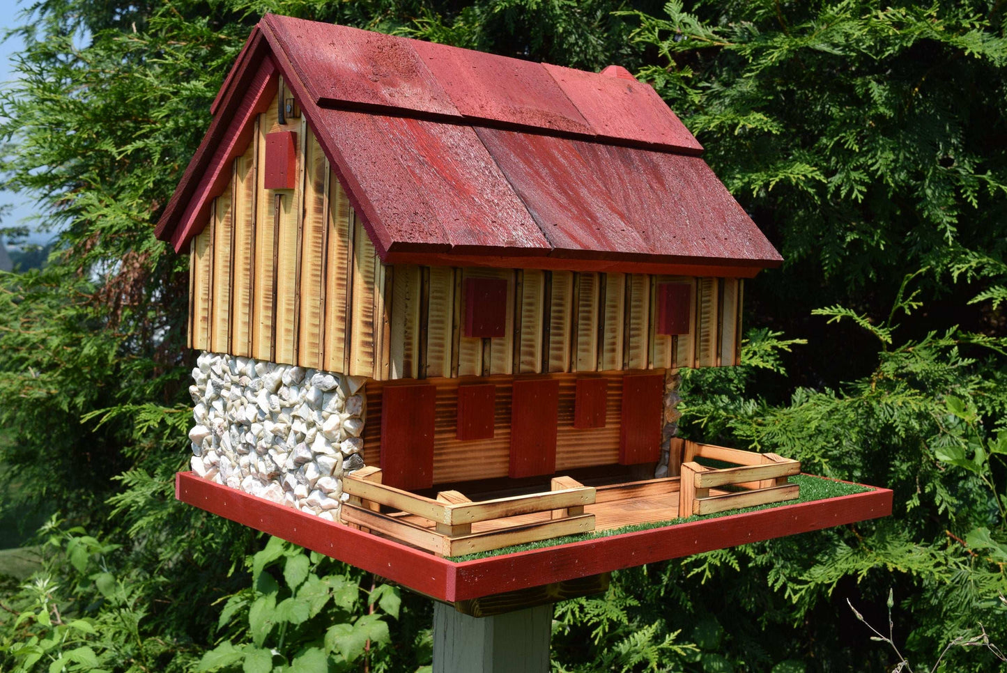 barn and silo bird feeder