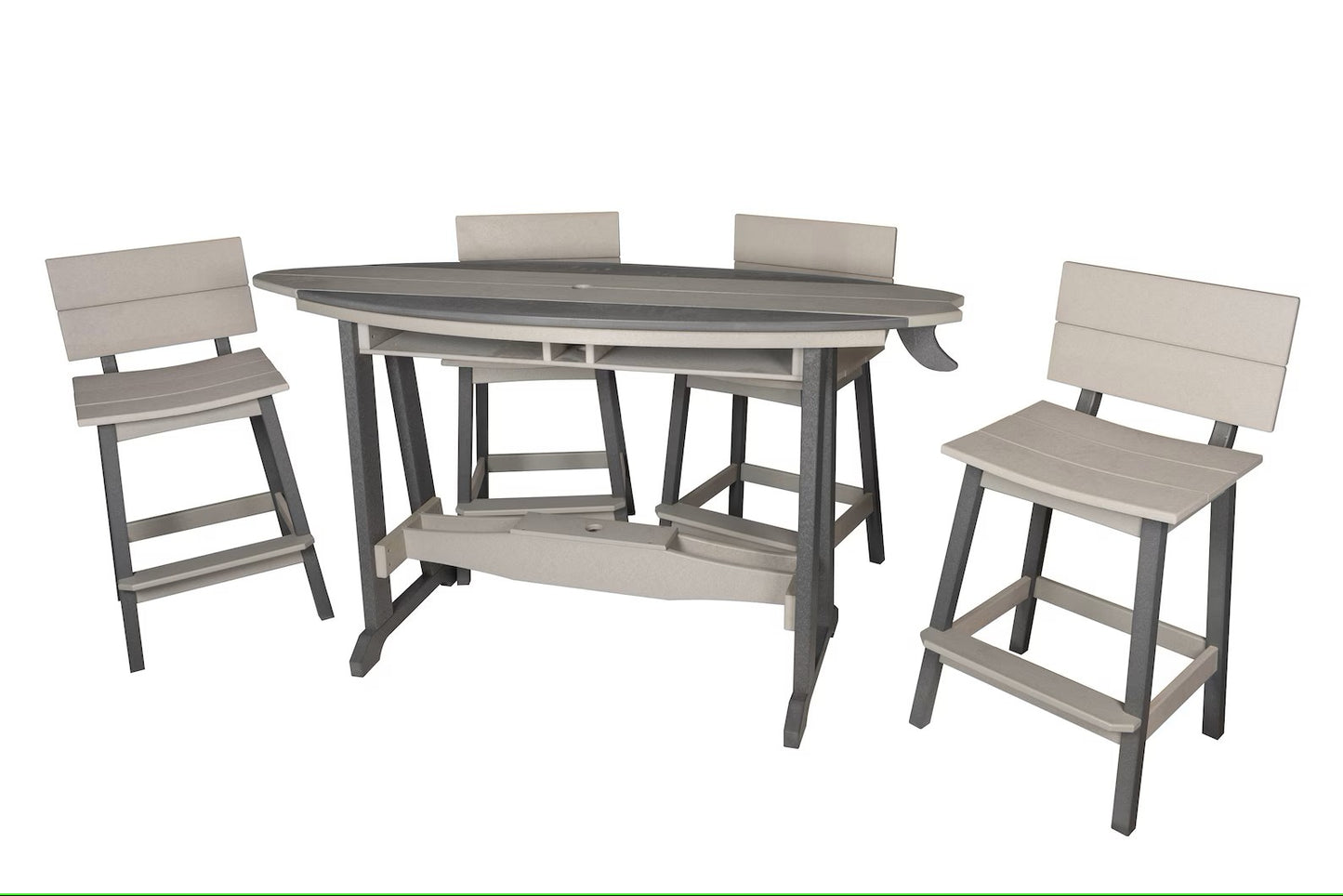 surfboard table set light grey