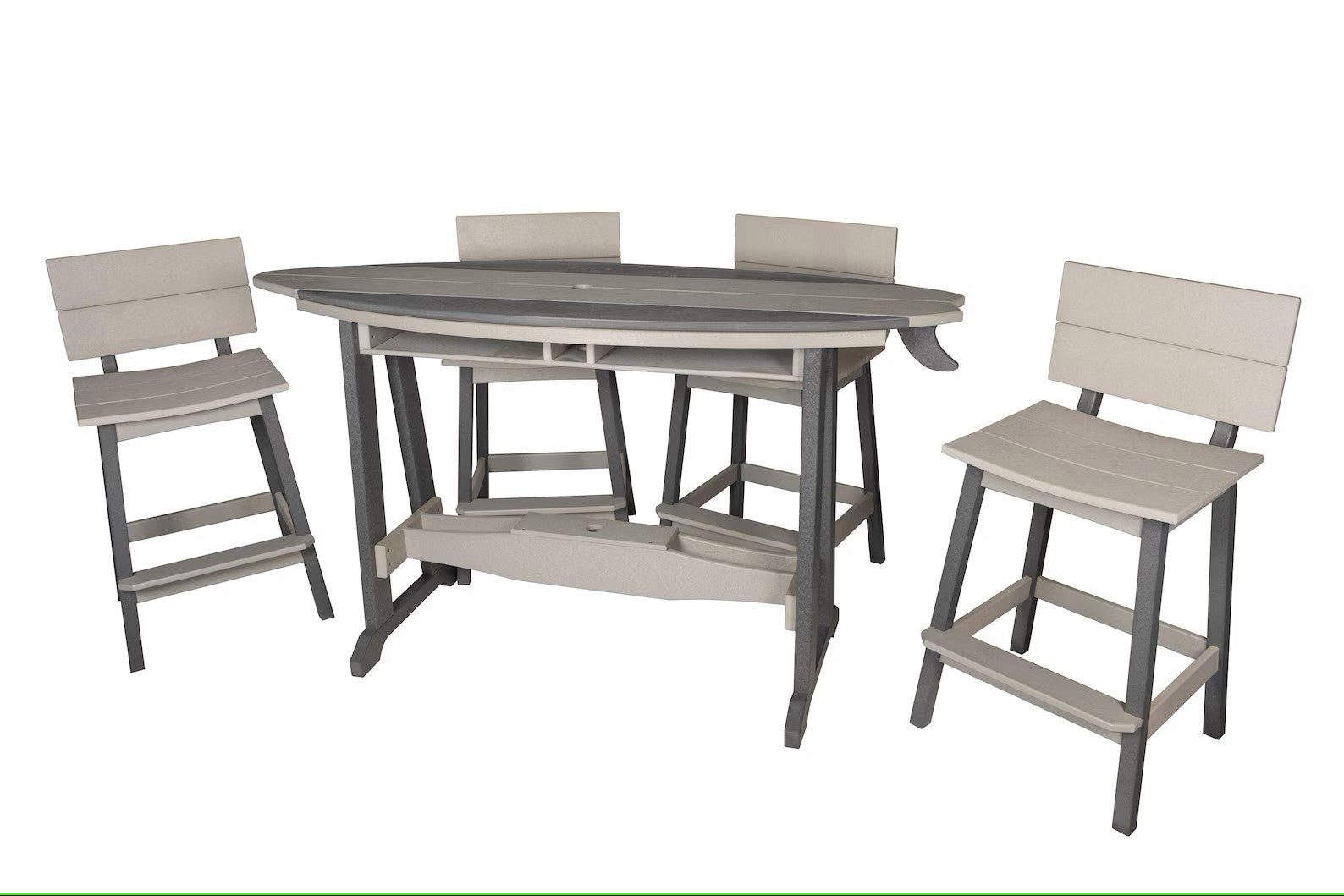 surfboard table set light grey