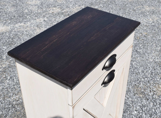 top view of trash bin