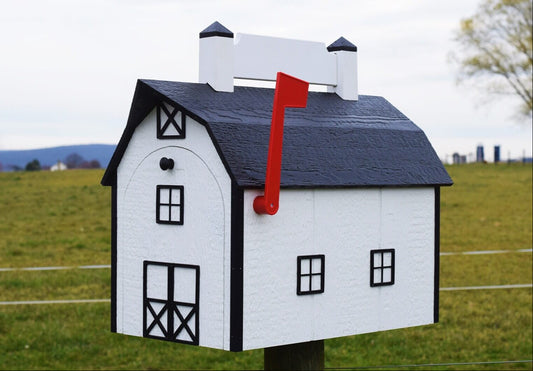 white extra large nameplate mailbox
