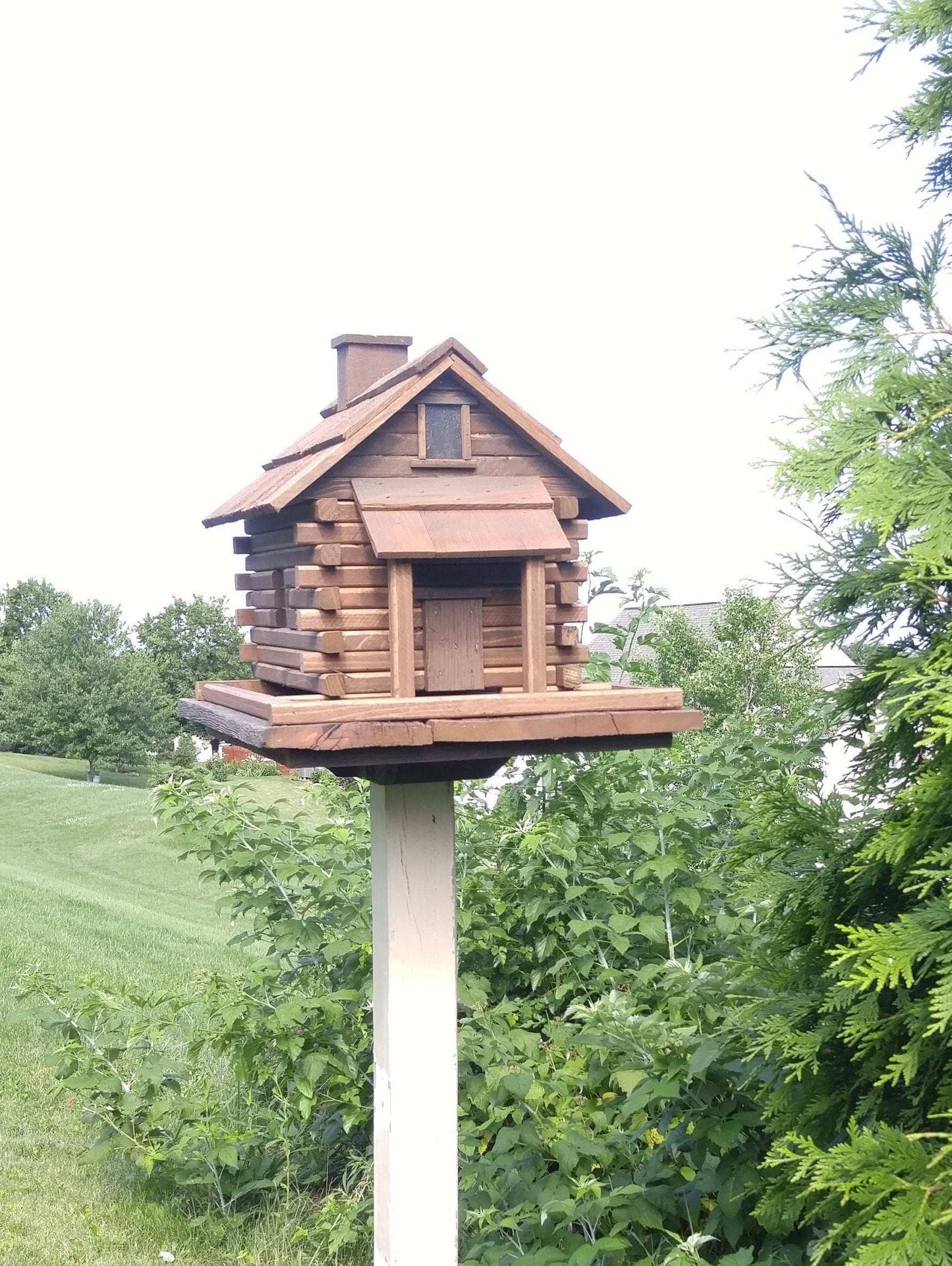 xl log cabin bird feeder