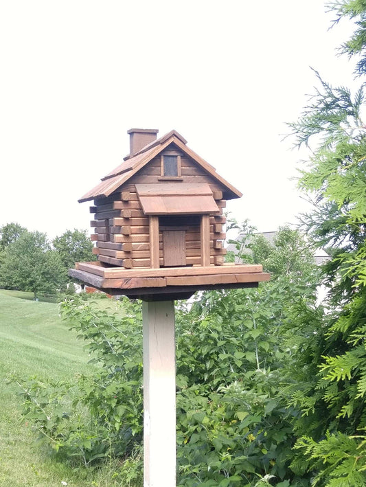 xl log cabin bird feeder