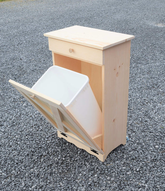 xl unfinished trash bin x door