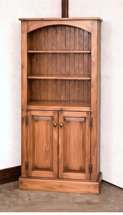 Amish Book Case ARCHED TOP with 2 door model