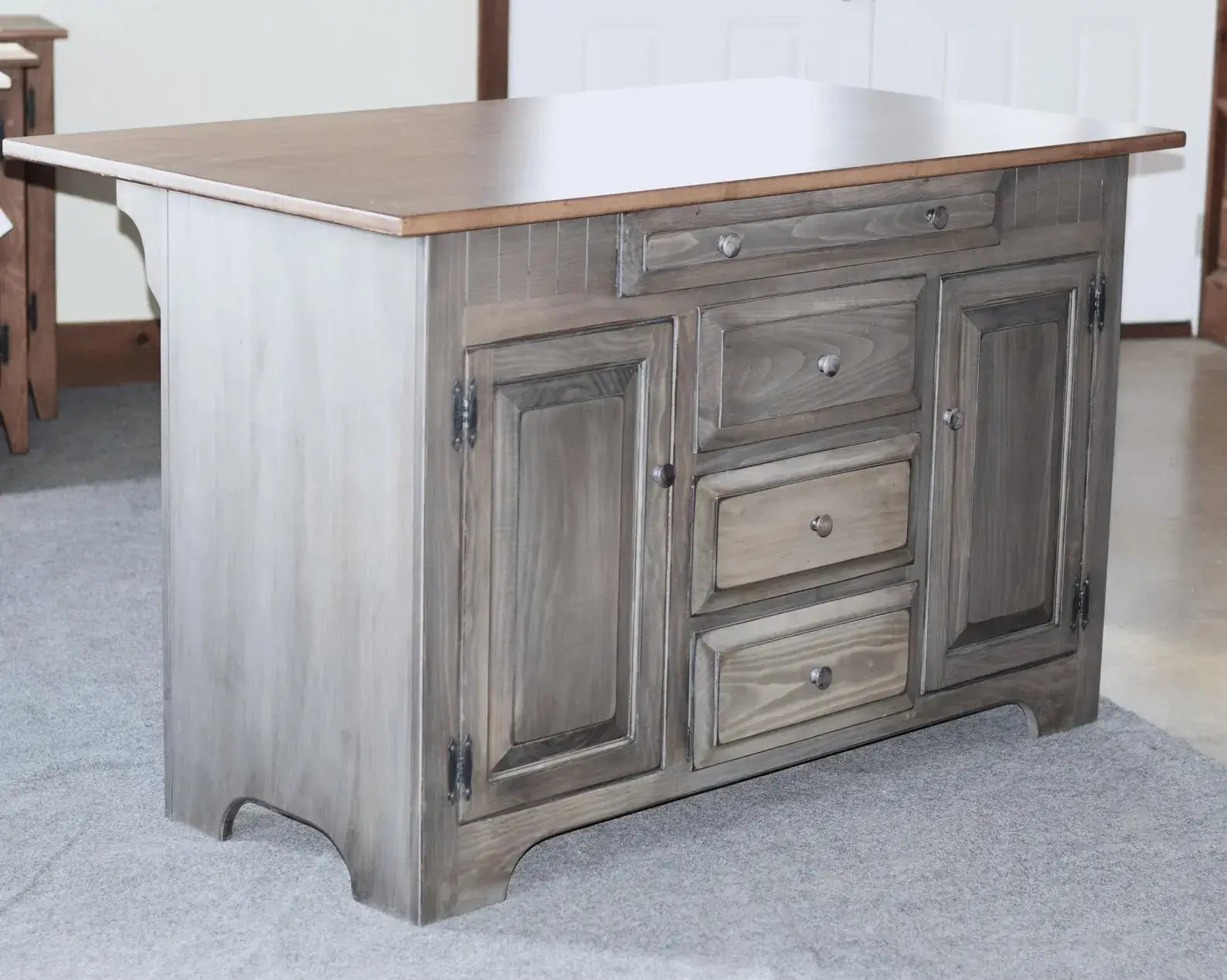 solid wood kitchen island