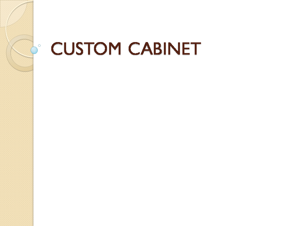 CUSTOM UNFINISHED CABINET with no door