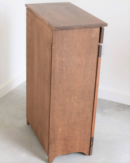 XL Primitive Amish Wooden Trash Bin (X door)