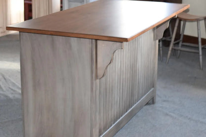 back view of kitchen island