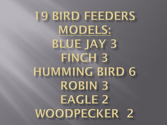 Custom listing: Bird model 19 Bird feeders. Amish Handcrafted