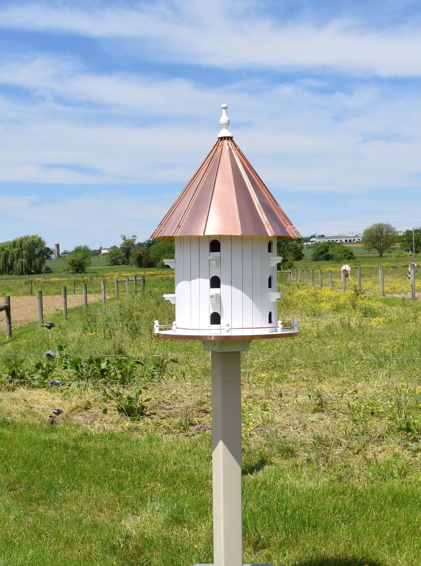 castle birdhouse copper roof