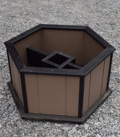 clay and black planter box