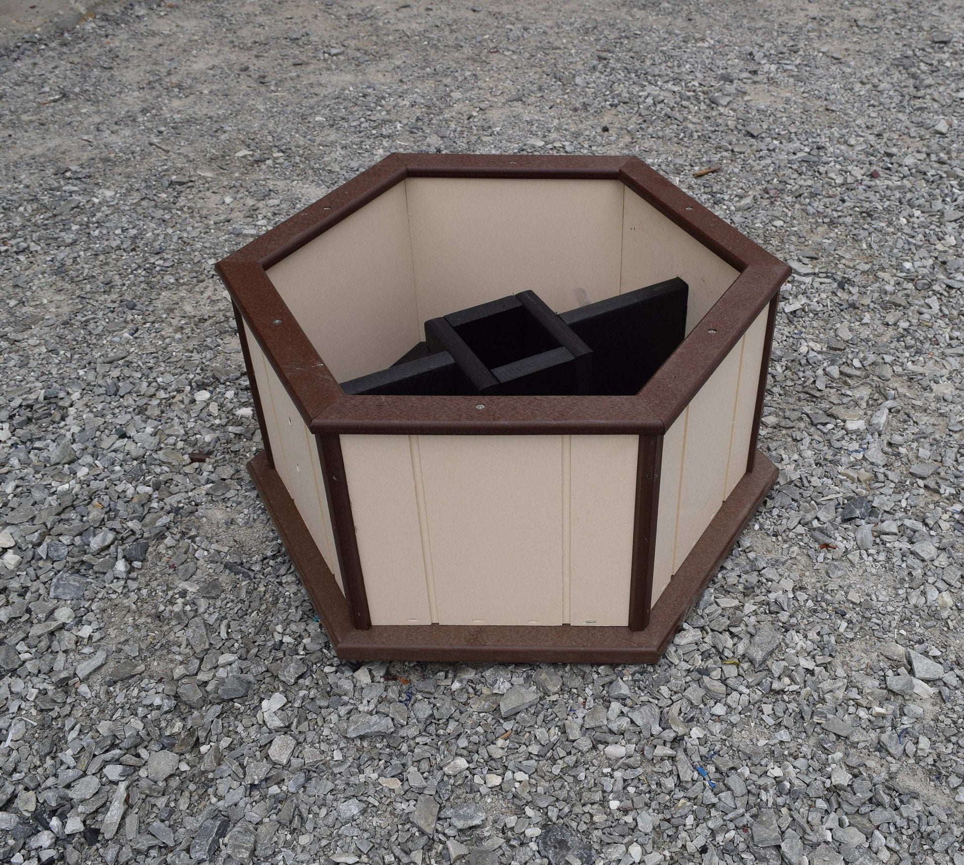 ivory and brown planter box
