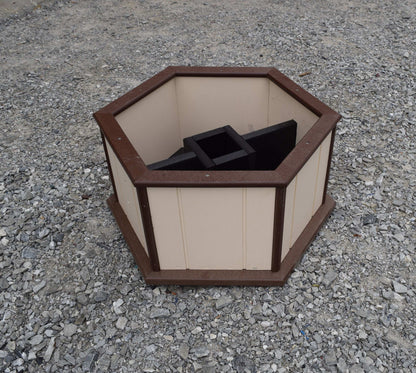 ivory and brown planter box