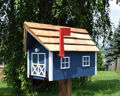 Amish Wooden House Mailbox