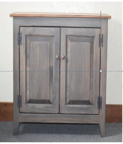 Custom order listing Primitive Amish 2 door  Hall Cabinet 28x9.5x30