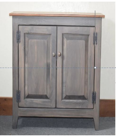 Custom order listing Primitive Amish 2 door  Hall Cabinet 28x9.5x30