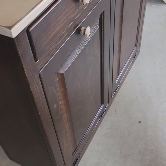 example opening trash bin doors and drawers