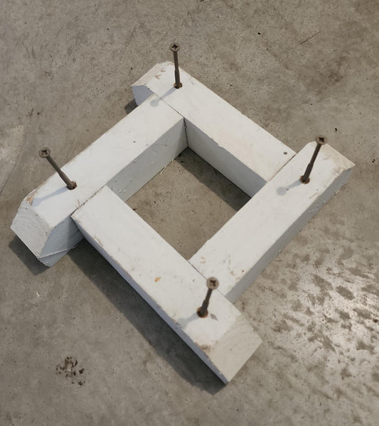 Wood post mount for the 4x4 treated wood post.