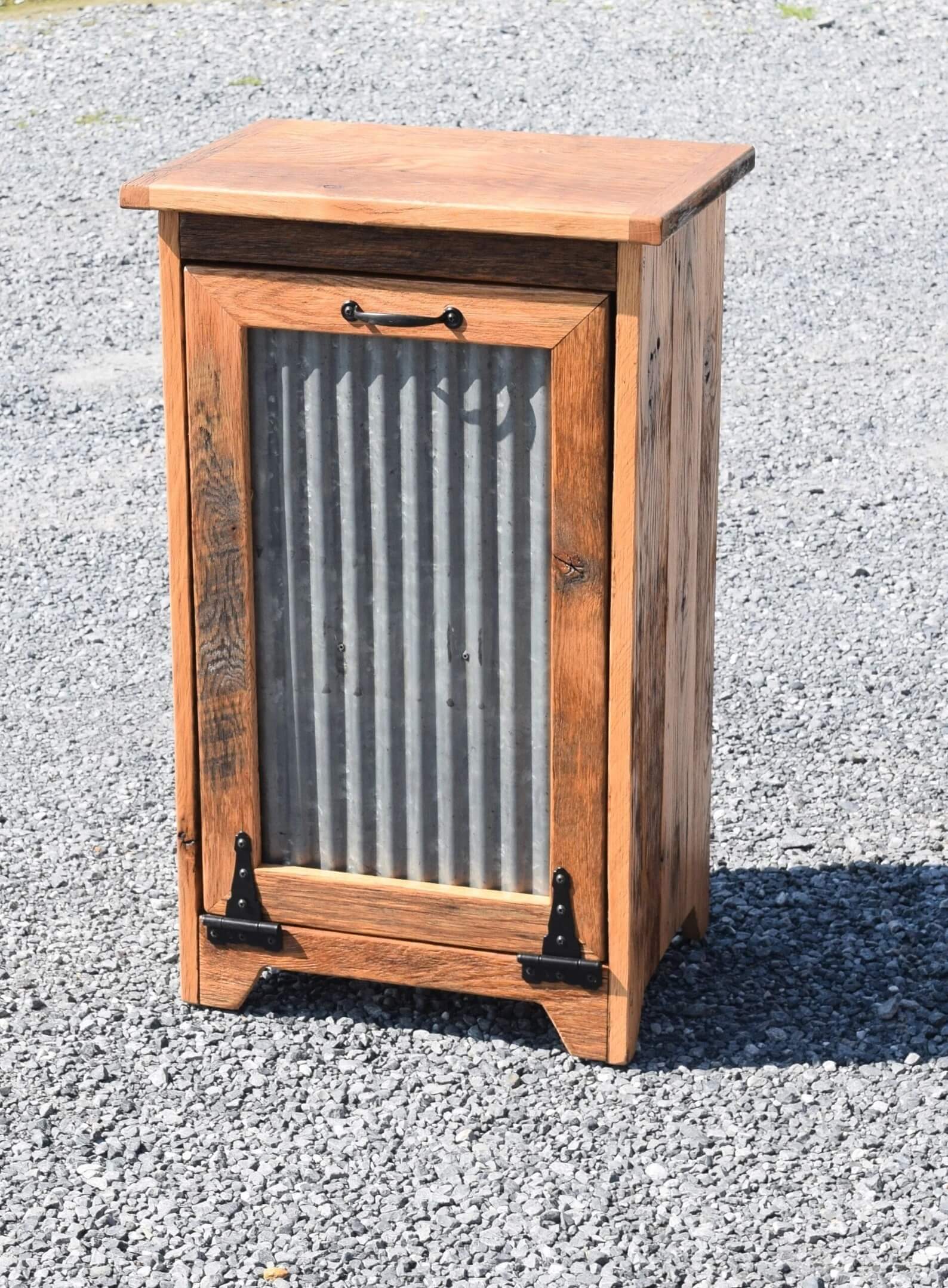 Reclaimed Wood Trash Bins – Amish Home Outdoor Classics