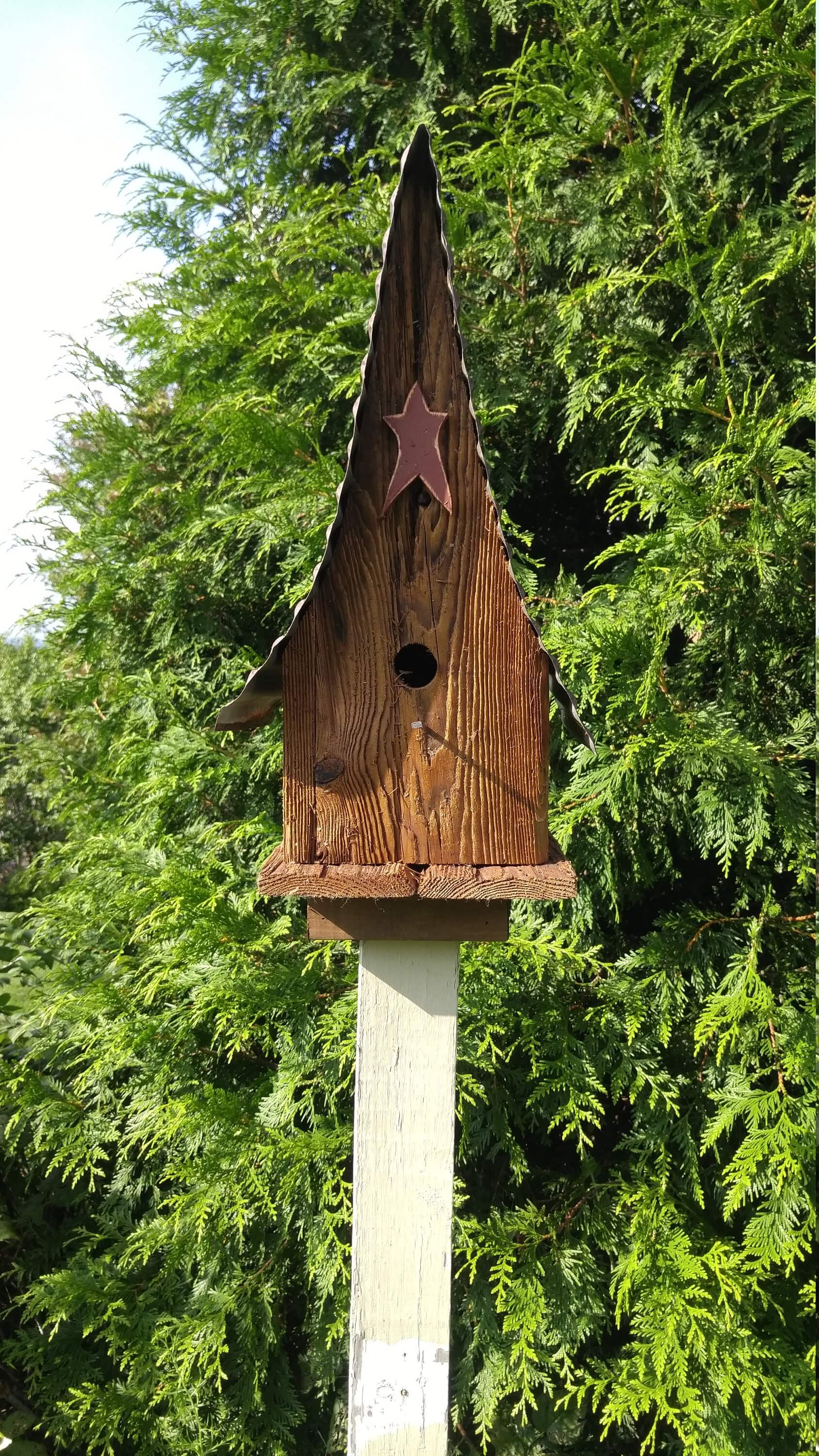 reclaimed shanty birdhouse