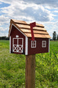 Amish Wooden House Mailbox